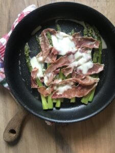 Read more about the article Szparagi zapiekane z szynką parmeńską i serem